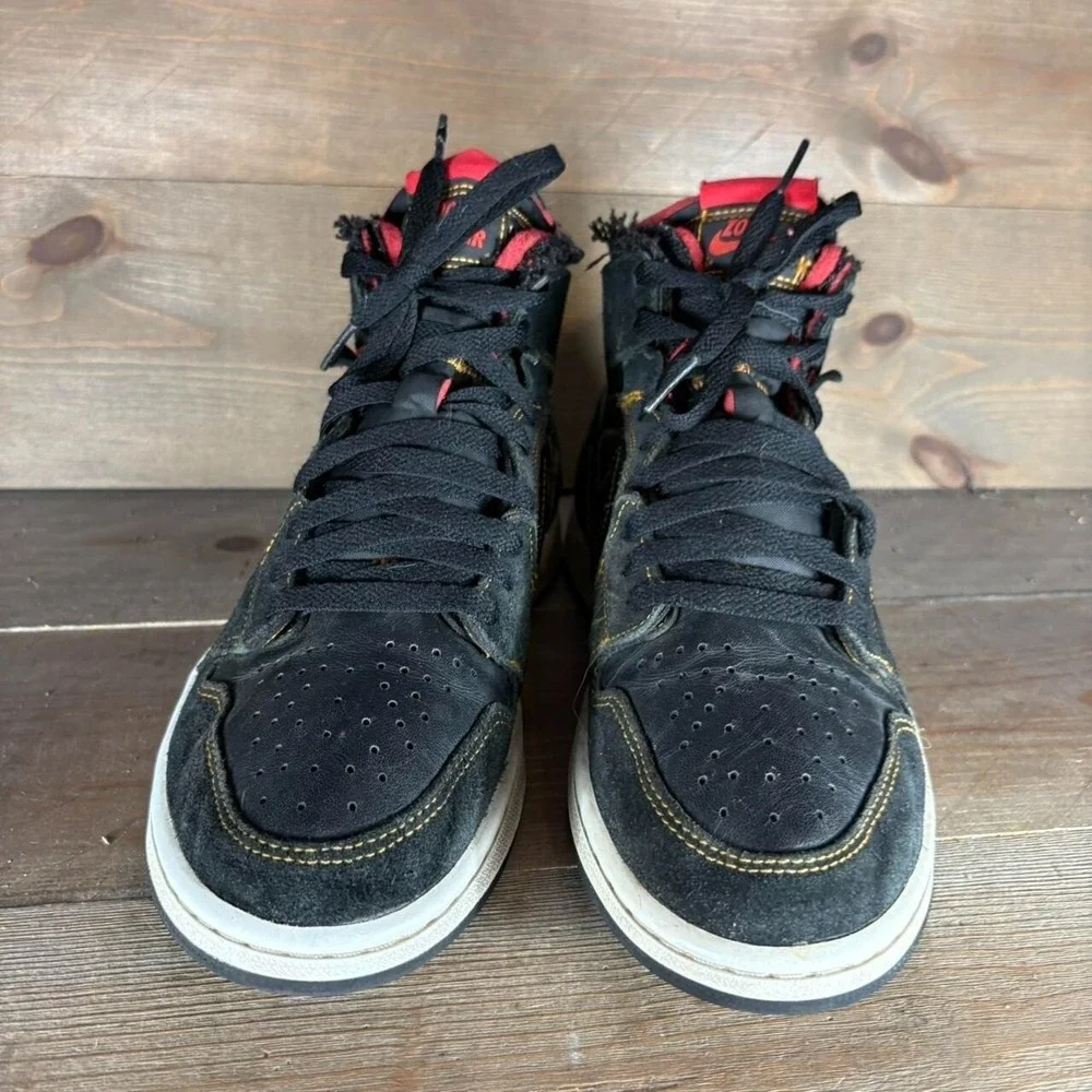 nike jordan 1 high mens size 8.5 shoes black zoom basketball sneakers